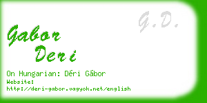 gabor deri business card
